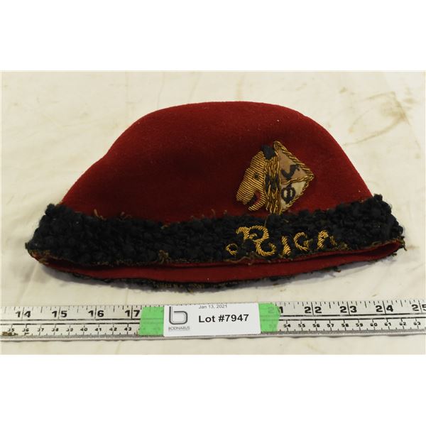 Vintage Hat w/ Embroidered Design