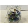 Image 2 : Broomball, Marbles (in broken jar) & Ornamental Farm Animals