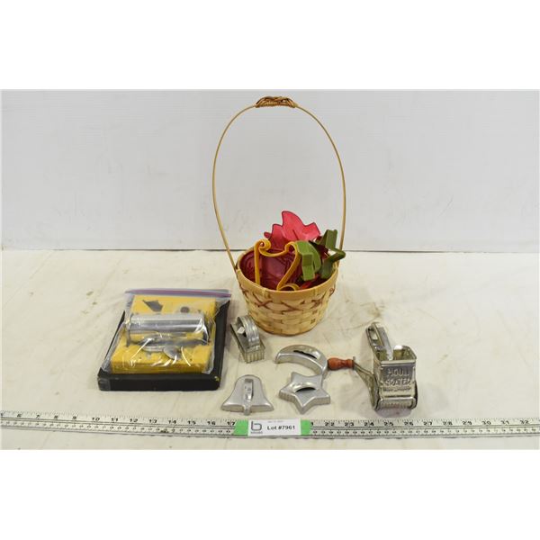 Vintage Cookie Cutters & Cheese Grater