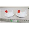 Image 1 : 2X THE BID PRICE - milk glass hen on a nest