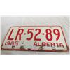Image 2 : 1965 Alberta license plates
