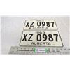 Image 1 : pair of 1963 Alberta license plates