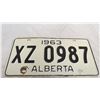 Image 2 : pair of 1963 Alberta license plates
