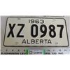Image 3 : pair of 1963 Alberta license plates