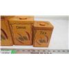Image 3 : wooden 4pc cannister set