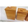 Image 4 : wooden 4pc cannister set