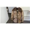 Image 1 : Vintage Lantry Leather brand mens fur coat - zipper working- size looks like a medium - has one hole