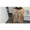 Image 7 : Vintage Lantry Leather brand mens fur coat - zipper working- size looks like a medium - has one hole