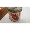 Image 3 : Brier tobacco tin + wood wiskey bottle case