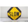Image 4 : Stop/Slow double side aluminum sign - 17.75x17.75