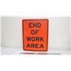 Image 1 : End of work area aluminum sign