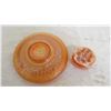 Image 3 : Carnival Glass dish 2 piecess - pen holder?