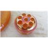 Image 4 : Carnival Glass dish 2 piecess - pen holder?