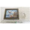Image 1 : glass eagle paper weight + picture