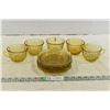 Image 1 : (5) Cup and Saucer Depression glass set