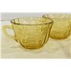 Image 2 : (5) Cup and Saucer Depression glass set