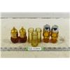 Image 1 : Amber and Gold colored Glass S&P Shakers
