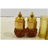 Image 3 : Amber and Gold colored Glass S&P Shakers
