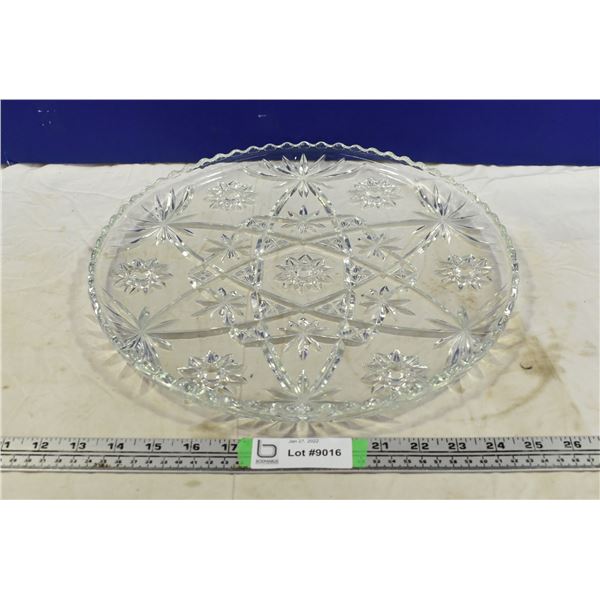 Crystal Glass Serving Tray