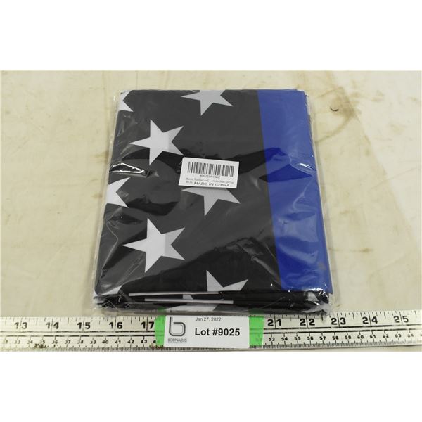 (2 in package) Thin Blue Line Flags