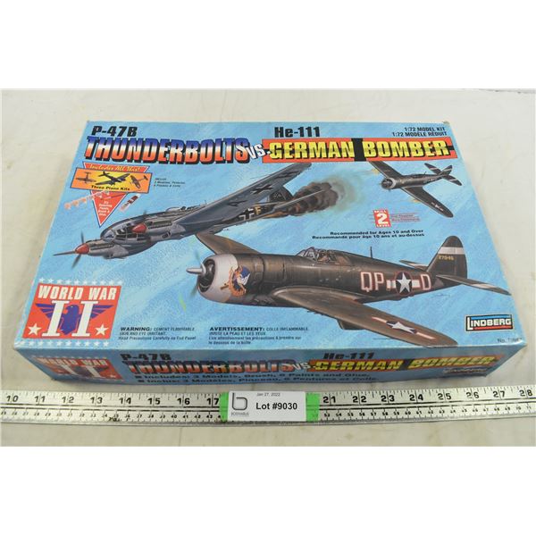 Lindberg WWII (3) Model Plane kit - (appears complete)
