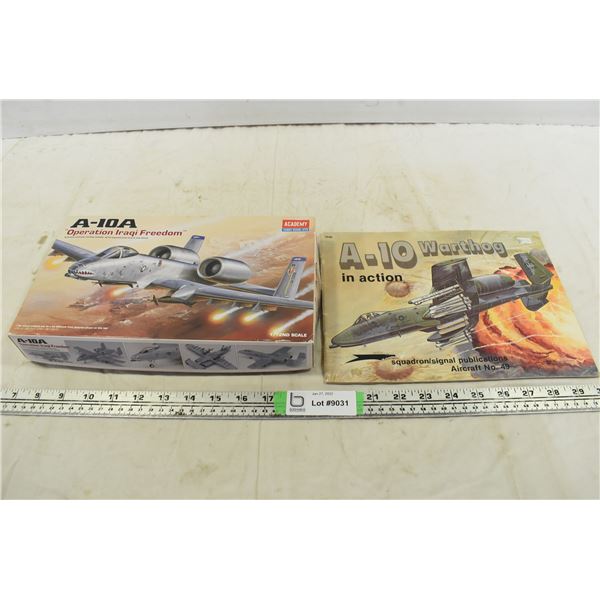 A-10A Model Kit (looks complete) & A-10 Warthog Book