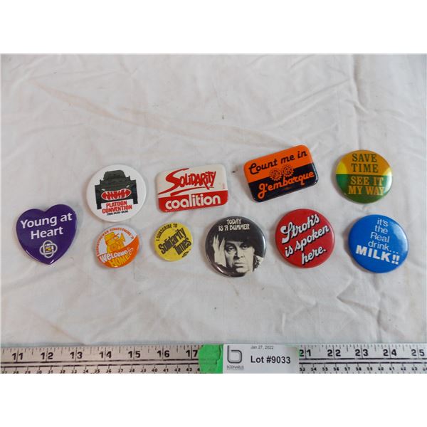 (10) pinback buttons