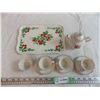 Image 1 : Childrens tea set with metal serving plate