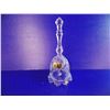 Image 1 : NEW Anna Hutte W. Germany Crystal Glass Bell (Frosted/Cut Glass) - 8.5" tall - 4" diameter