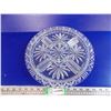 Image 1 : Cut Glass Divided Serving Platter - center dipper with 4 sections - 13" diameter