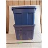 Image 1 : *Purple + Blue Rubbermaid Roughneck Totes with lids (68 Litre)