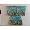 Image 1 : 3-piece wall hanging canvas art