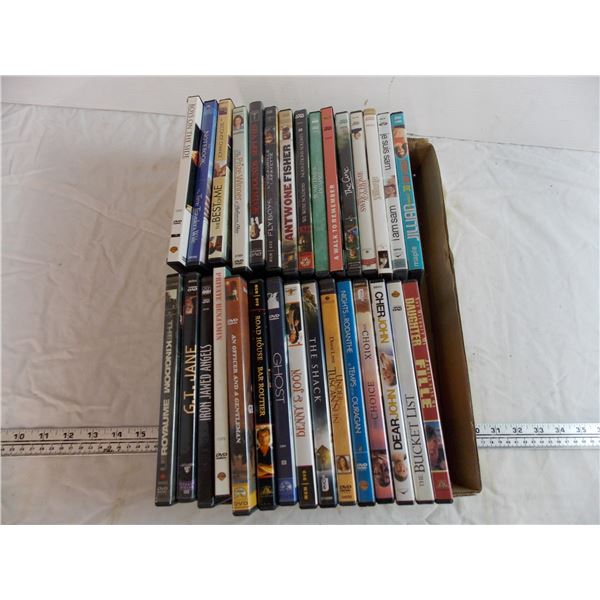 (30) DVD's - Roadhouse, war related, variety of action, drama, comedy