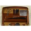 Image 2 : Travel Grooming Set (made in Germany) in Leather looking Book Case