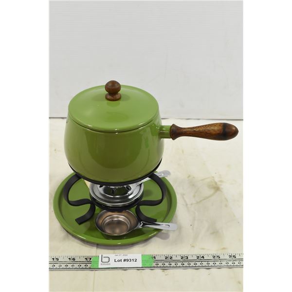 Green Fondue Pot