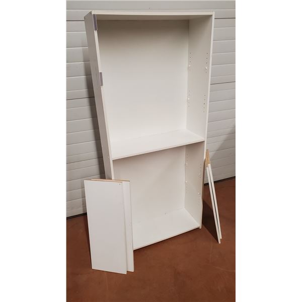 *white book shelf (4 adjustable shelves, missing 1 peg)