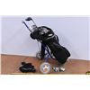 Image 1 : *Golf Clubs in bag with cart - G2 driver, turbo drivers, 767 irons, putter, balls, etc