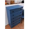 Image 2 : *blue wooden bedroom dresser, night stand, chair - dresser is: 46" x 31" x16