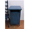 Image 6 : *blue wooden bedroom dresser, night stand, chair - dresser is: 46" x 31" x16