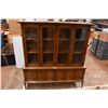 Image 1 : *2 piece China Cabinet + dresser - total height 71", width 64", cabinet portion is 43"tall, 59"wide 