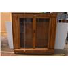 Image 1 : *glass shelf display cabinet with light - 5ftwide, 5ft tall, 14" deep - 2 glass shelves and glass do