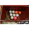Image 2 : Red Tool Box, Bungie Cords, Decorative Acorns & Golf Balls