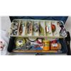 Image 3 : Old Pal fishing tackle box with fishing tackle + accessories (metal box)