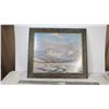 Image 1 : Mountain scene picture in frame - 25.5x29 - signed Duncan 1963