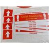 Image 2 : (6) pack of social distancing stickers and (10) pack of please stand here stickers