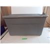 Image 1 : *Large Rubbermaid Grey Tote - Broken lid corner