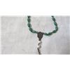 Image 3 : rosary necklace, jade/emerald colored beads