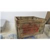 Image 3 : sask co-op creamery wooden crate, rolls of plastic, misc
