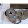 Image 3 : Old wooden crate with 3 vintage tie straps