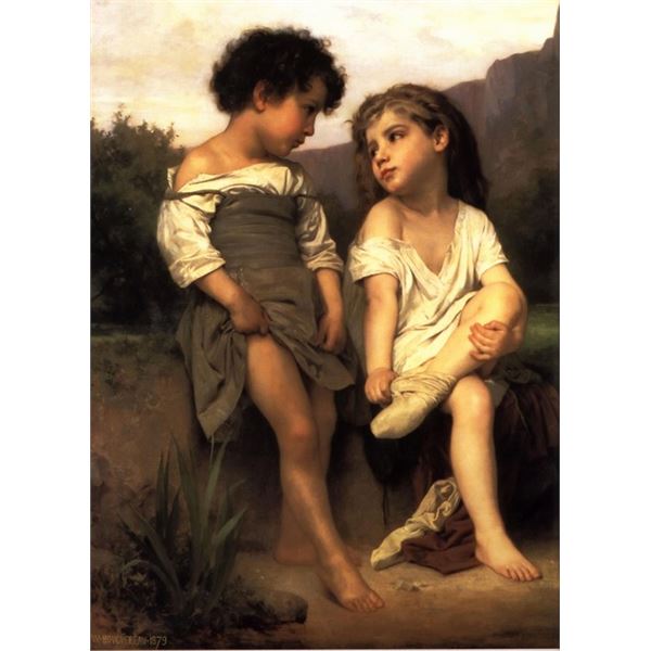 William Bouguereau - At the Edge of the Brook